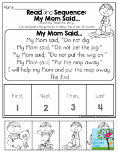 READ And SEQUENCE Simple Stories For BEGINNING And or STRUGGLING