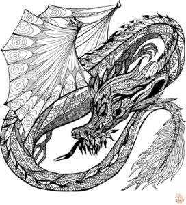Realistic Dragon Coloring Pages Printable And Free
