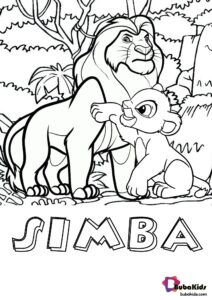 Simba Lion King Printable Coloring Page Free BubaKids