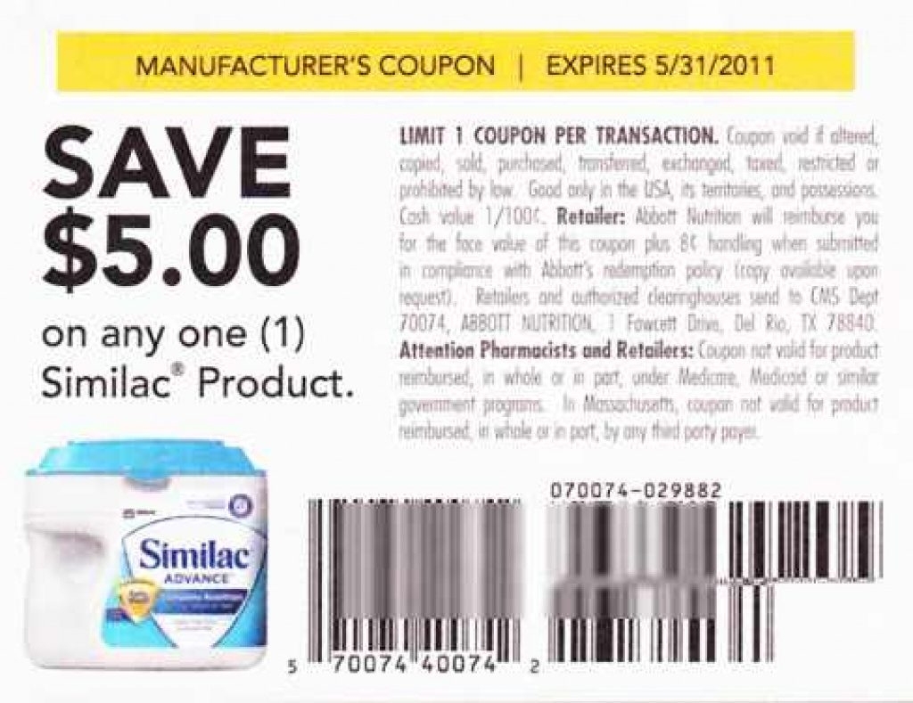 Free Printable Coupons For Similac Formula