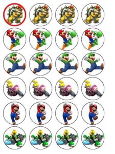 Super Mario Cupcake Toppers Free Printables