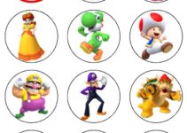 Super Mario Cupcake Toppers Free Printable