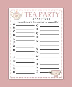 Tea Party Games Bundle Printable Tea Party Games Tea Party Etsy