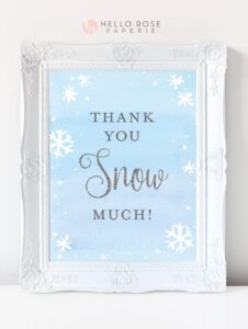 Thank You Snow Much Free Printable