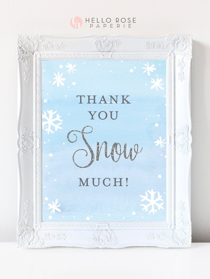 Thank You Snow Much Free Printable