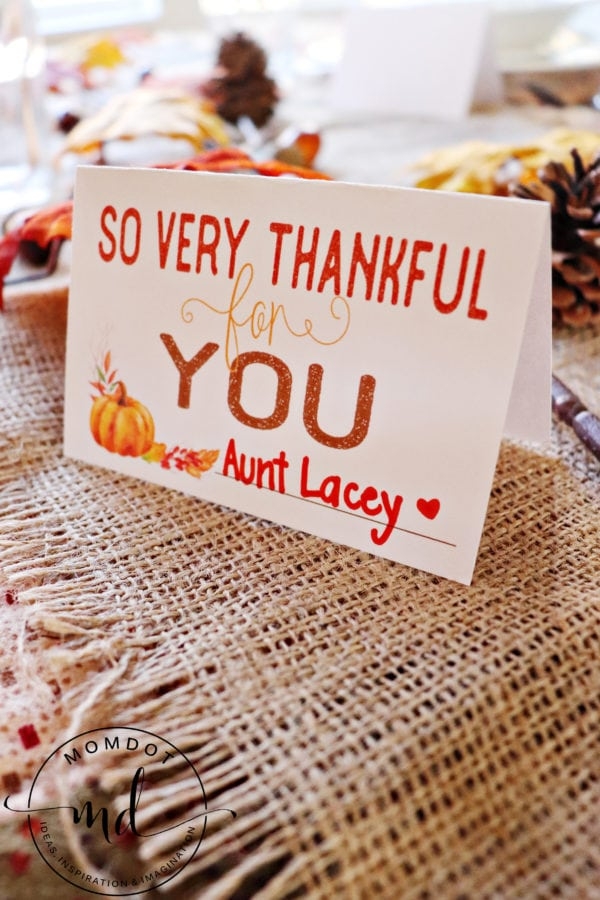 Free Printable Place Cards For Thanksgiving Dinner