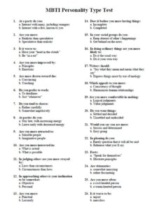 The Myers Briggs Type Indicator Or MBTI Personality Test Gives An In
