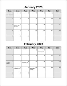 Two Month Printable Calendar Printable World Holiday Vrogue co