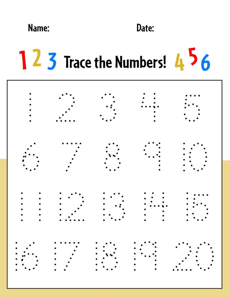 1 20 Tracing Worksheets Tracing Numbers 1 20 Free Printable