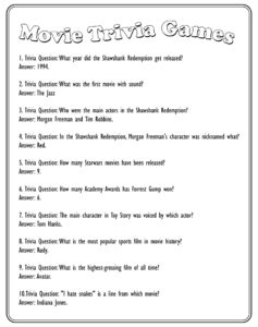 10 Best Free Printable Trivia Questions And Answers Artofit
