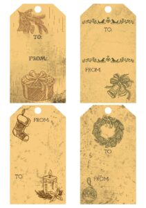 10 Viral Vintage Christmas Gift Tags Printable Free