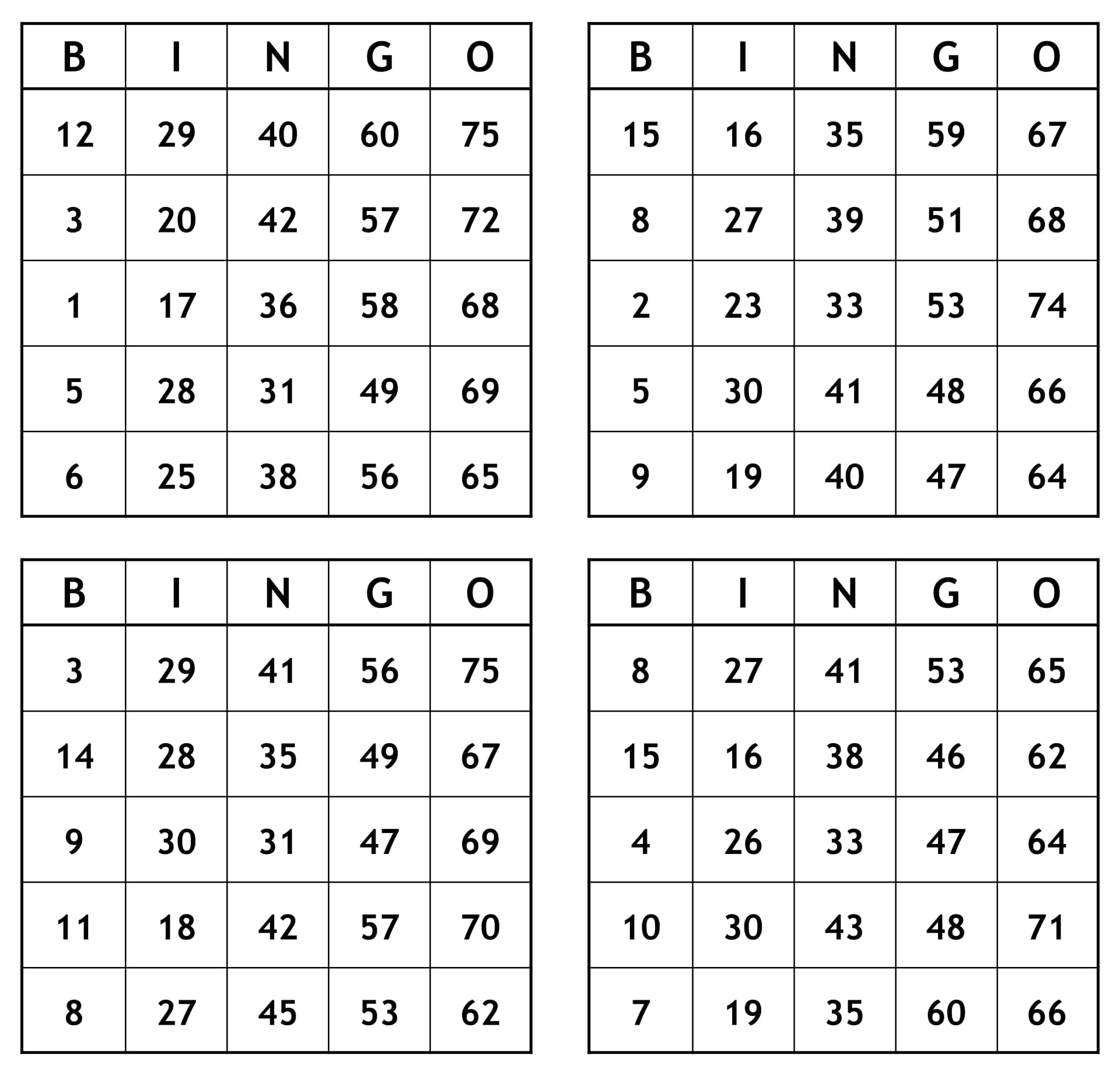 100 Free Printable Bingo Cards Printable JD