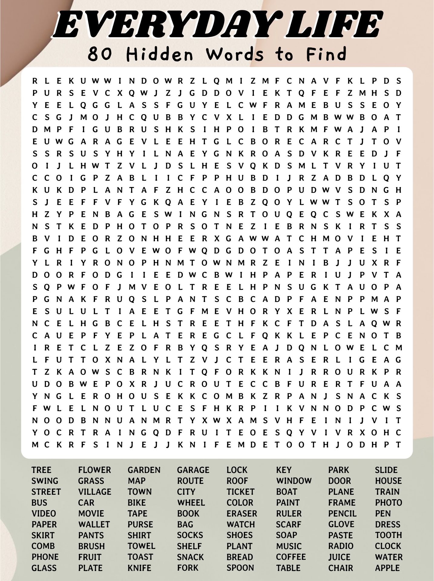 Free Printable Difficult Word Searches For Adults