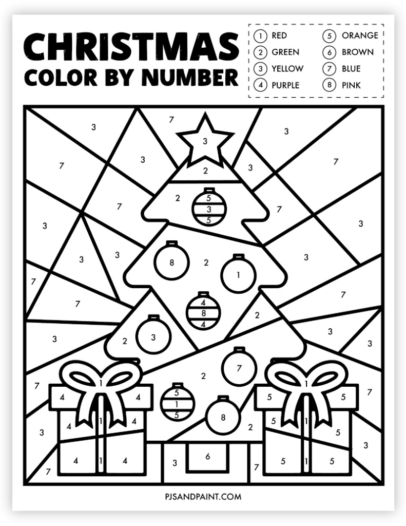 11 Free Printable Color By Number Worksheets Pjs And Paint