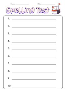 12 Blank Spelling Worksheets Free PDF At Worksheeto