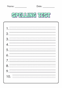 12 Free Printable Spelling Test Worksheets Free PDF At Worksheeto