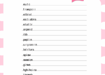 Free Printable Baby Shower Games Word Scramble