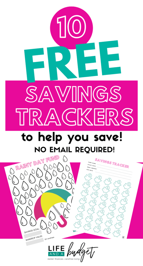 13 FREE Printable Savings Tracker Coloring Pages Life And A Budget