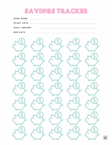 13 FREE Printable Savings Tracker Coloring Pages Life And A Budget