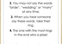 Bridal Shower Ring Game Free Printable