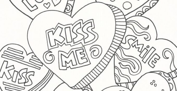 Free Printable Valentines Coloring Pages For Adults