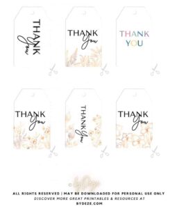 15 gorgeous Printable Thank You Gift Tags For Free