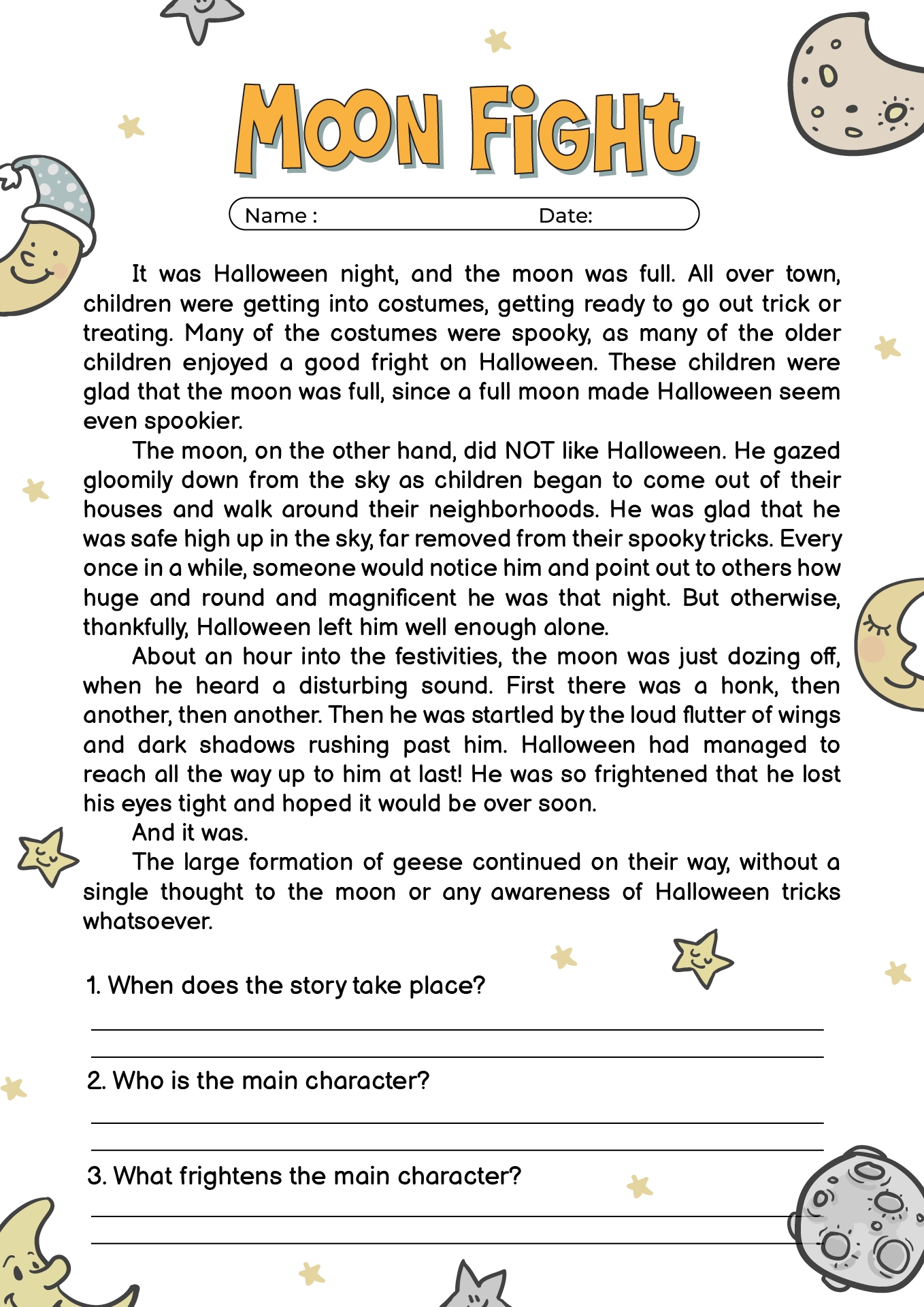 16 Best Images Of Fourth Grade Reading Comprehension Worksheets 4th 
