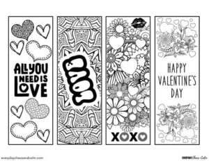 16 Free Printable Valentine Bookmarks For Kids