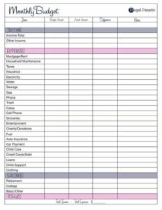 17 Brilliant And FREE Monthly Budget Template Printable You Need To Grab
