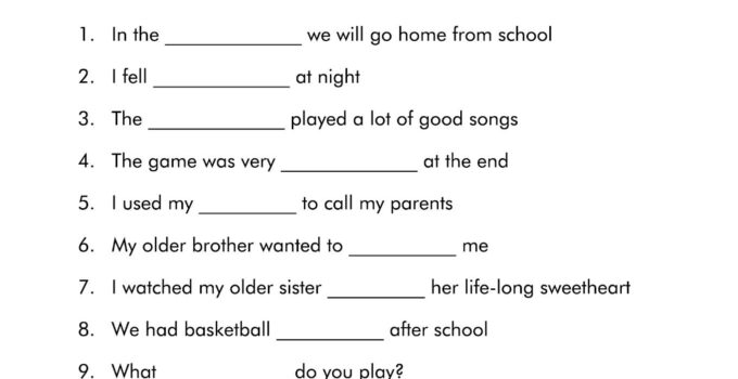 Free Printable Grammar Worksheets For 4Th Grade