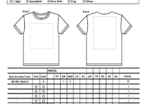 Printable T Shirt Order Form Template Free
