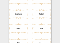 Downloadable Free Printable Place Card Template