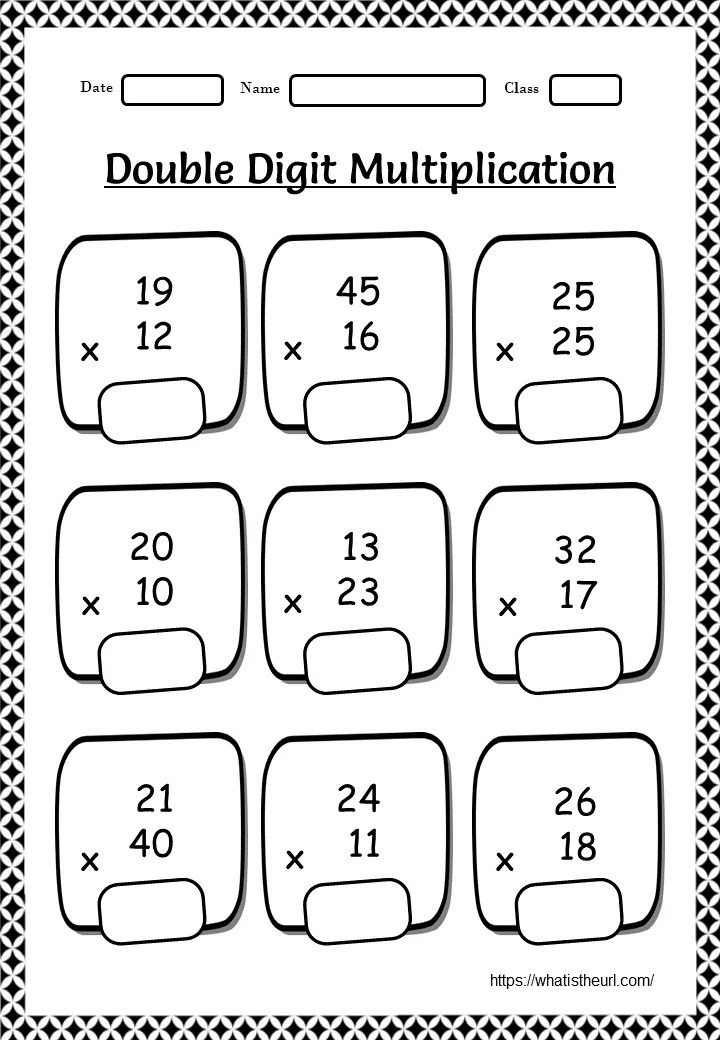 2 Digit By 2 Digit Multiplication Printable Worksheets Printable Word 