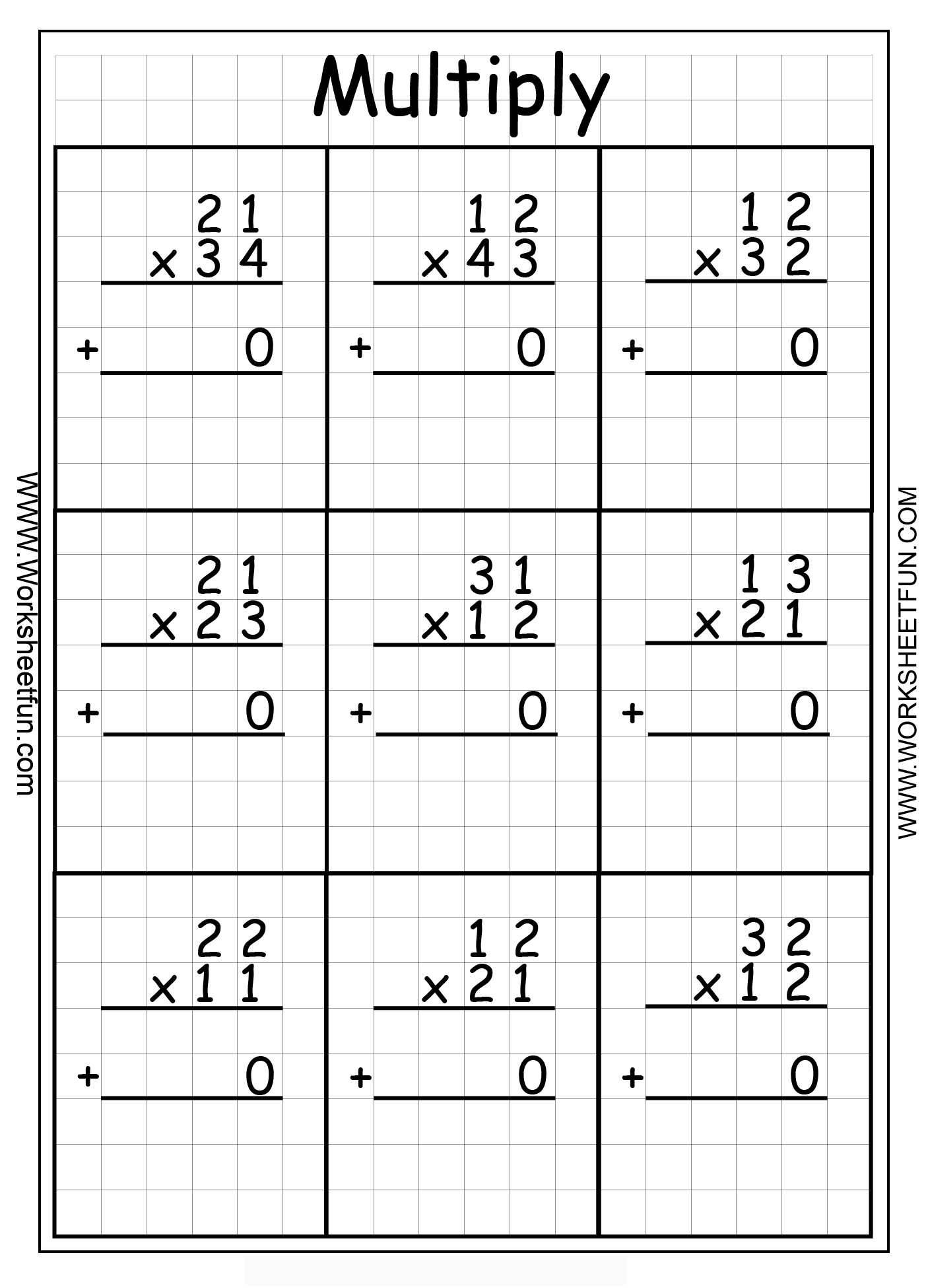2 Digit Multiplication Worksheets Pdf WorksSheet List
