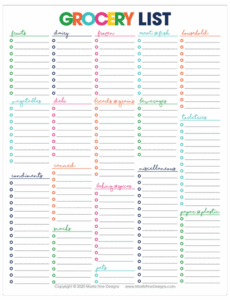 20 Best Free Printable Grocery List Templates World Of Printables