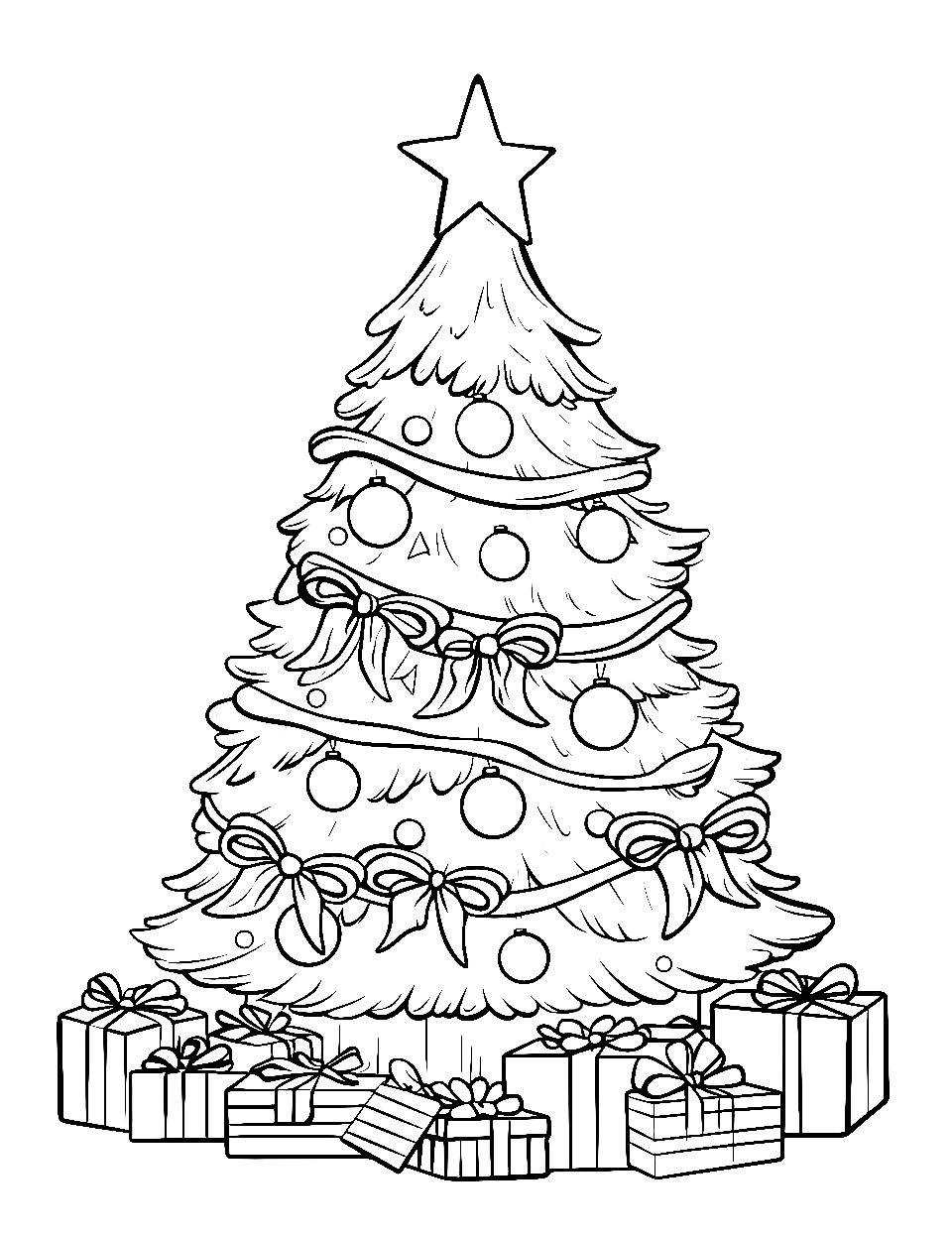 20 Christmas Tree Coloring Pages Free Printable Sheets Christmas 