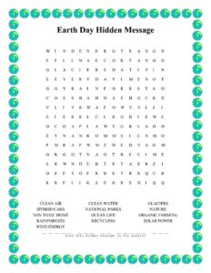 20 Earth Day Word Searches Kitty Baby Love