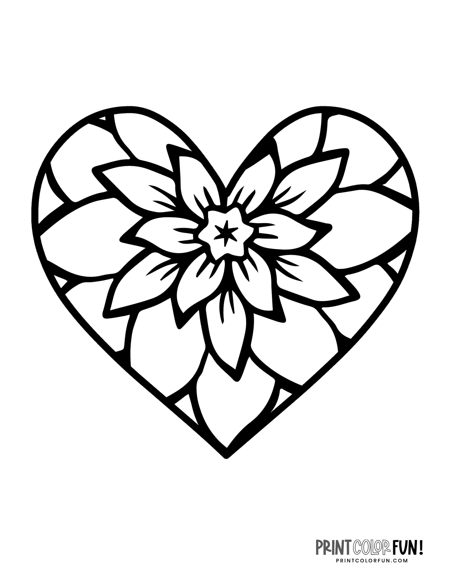 20 Floral Heart Coloring Pages At PrintColorFun