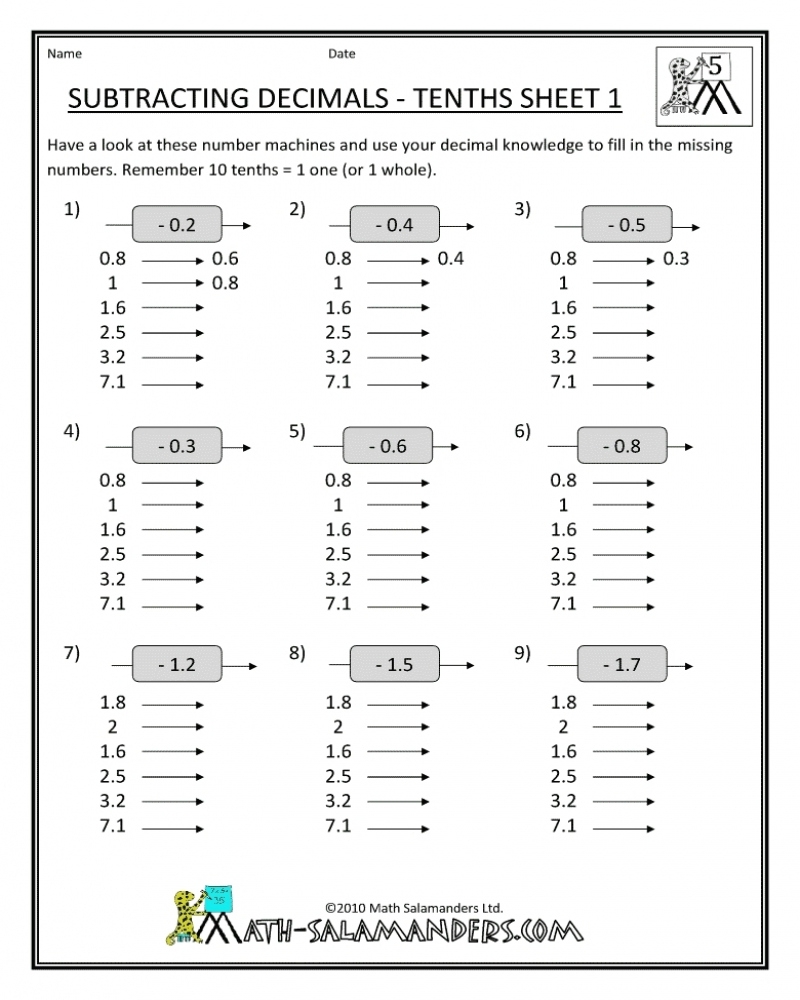 Free Printable Worksheets For 6Th Graders