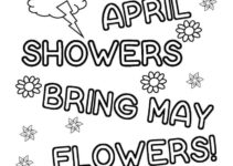 Free Printable April Showers Coloring Pages