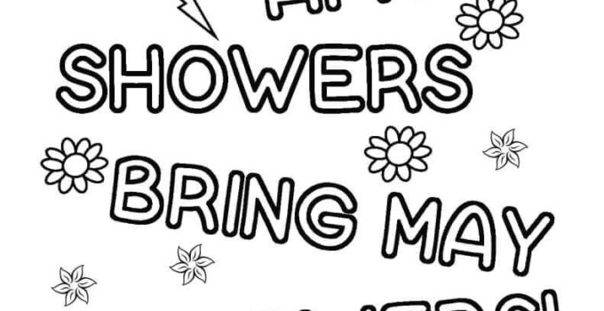 Free Printable April Showers Coloring Pages