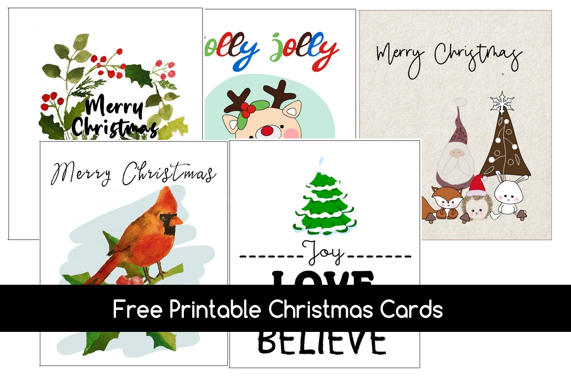 20 Free Printable Christmas Cards For Everyone