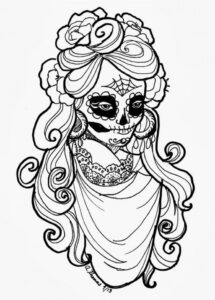20 Free Printable Dia De Los Muertos Coloring Pages EverFreeColoring