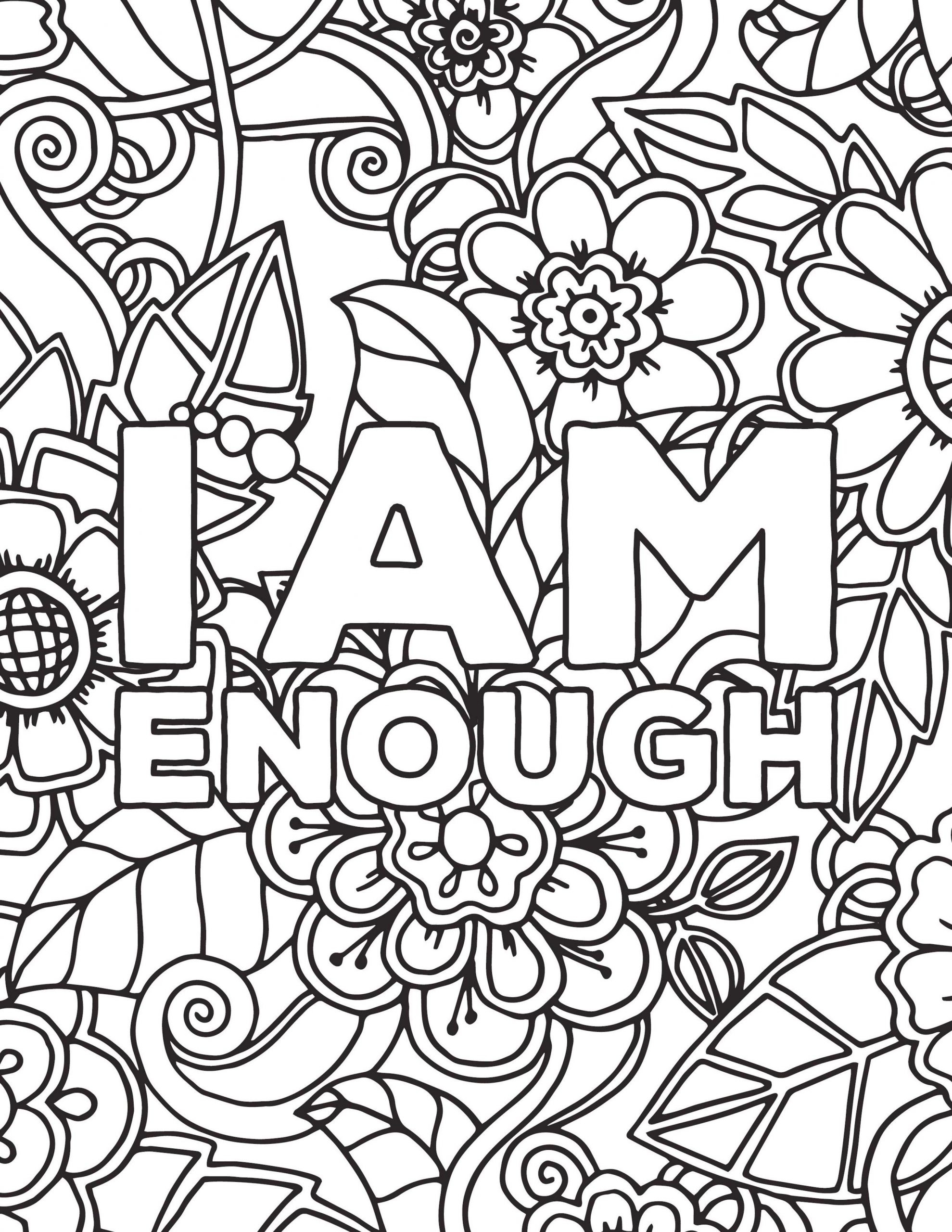 20 Free Printable Printable Adult Coloring Pages Quotes 