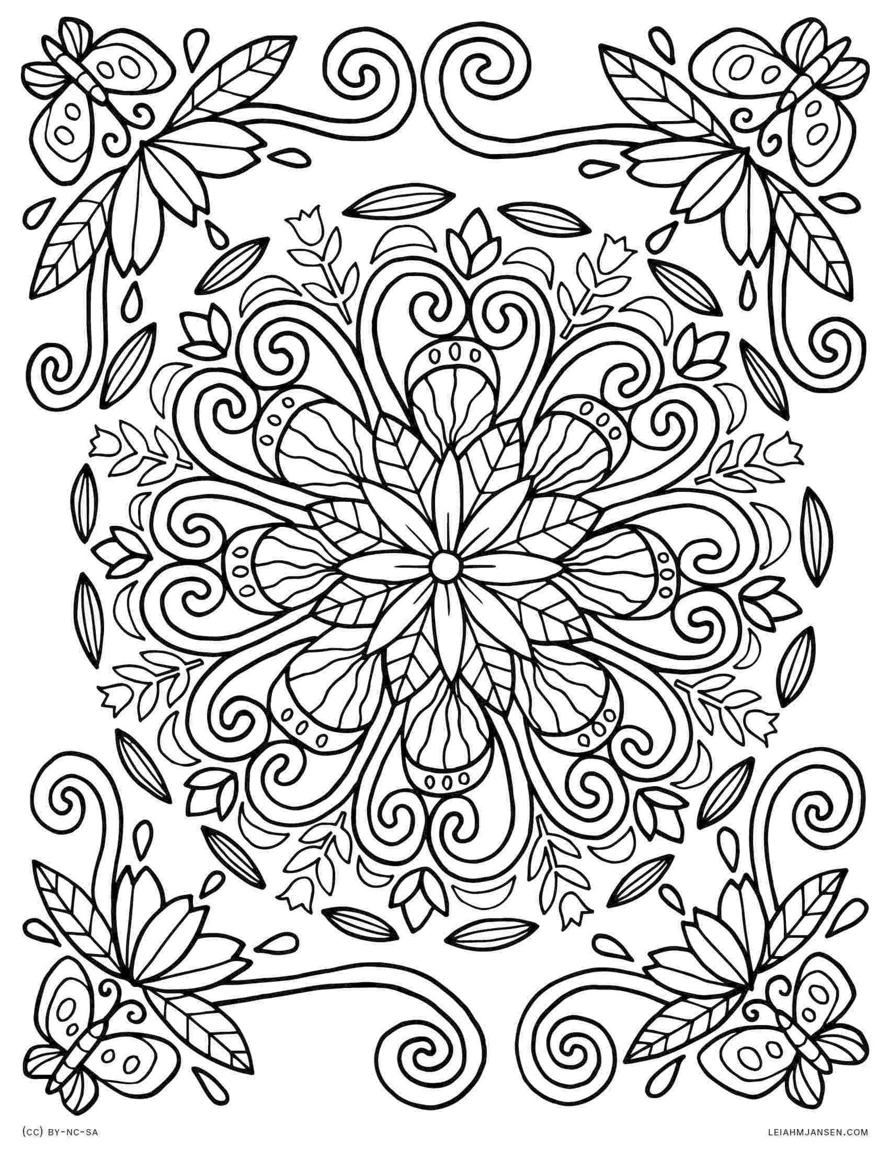 20 Free Printable Spring Adult Coloring Pages EverFreeColoring