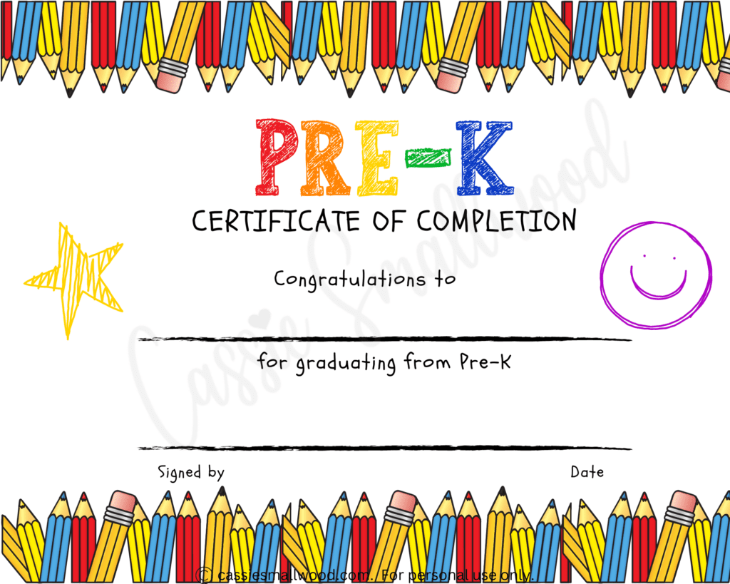 20 Preschool And Kindergarten Graduation Certificates FREE PRINTABLE 