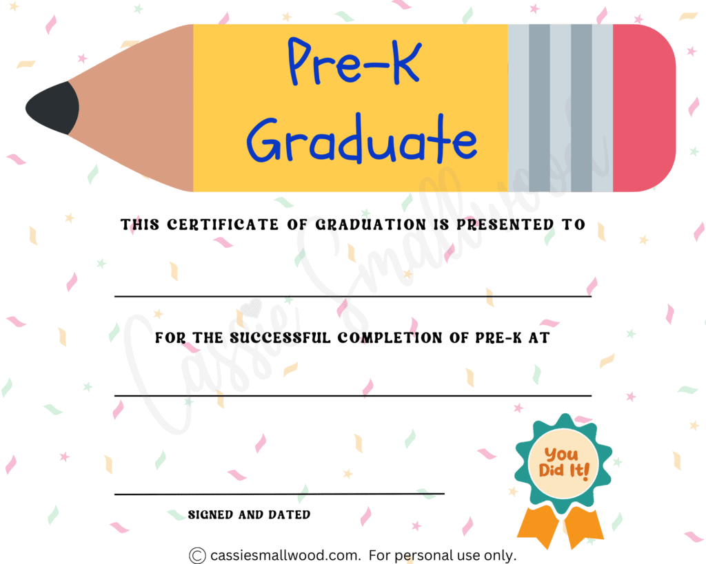 20 Preschool And Kindergarten Graduation Certificates FREE PRINTABLE 