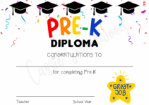 Pre K Graduation Diploma Free Printable
