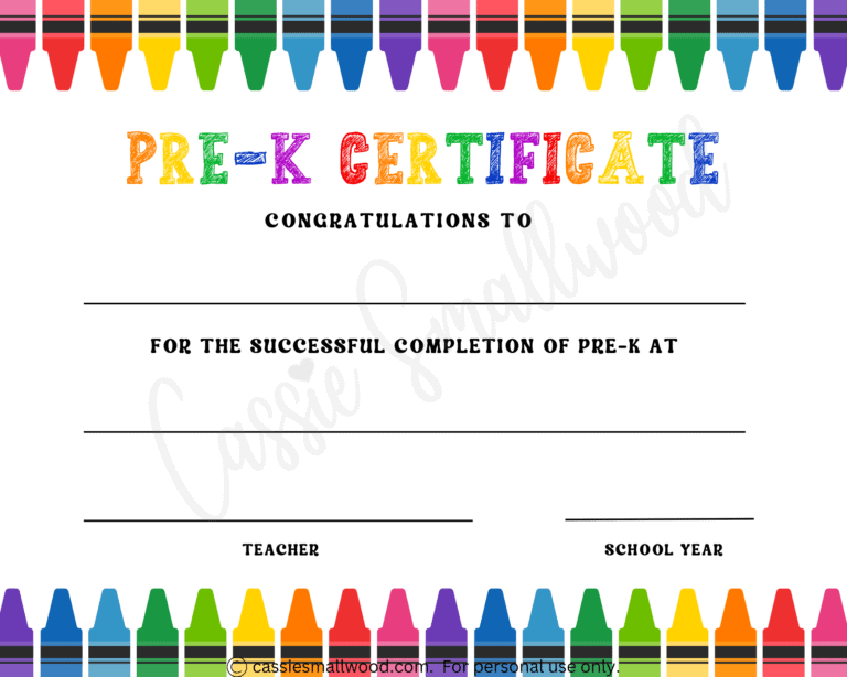 20 Preschool And Kindergarten Graduation Certificates FREE PRINTABLE 