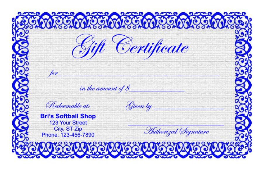 2024 Gift Certificate Form Fillable Printable PDF Forms Handypdf